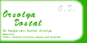 orsolya dostal business card